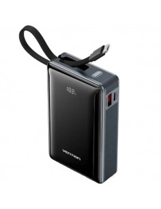 Vention Powerbank de 20000mAh - Potencia de Salida hasta 65W - Power Delivery - USB-A - USB-C - Pantalla LED - Tecnologia PPS