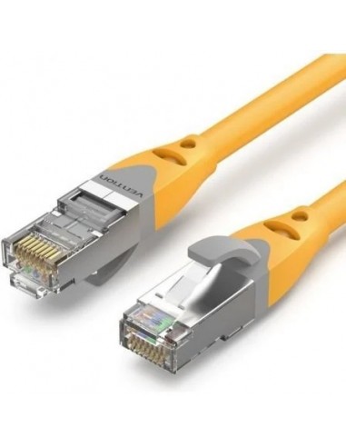Vention Cable de Red - Cat.6a SFTP - Longitud 30m - Velocidad hasta 10Gbps - 27AWG - Blindaje Multicapa - Color Amarillo
