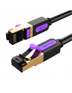 Vention Cable de Red Cat.7 SFTP - Longitud 10m - Velocidad hasta 10Gbps - 28AWG - Cubierta de PVC - Conectores Chapados en