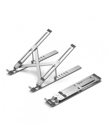 Vention Soporte para Portatiles hasta 17" - Soporta hasta 15kg - Antideslizante - Aluminio - Angulo Ajustable - Color Plata