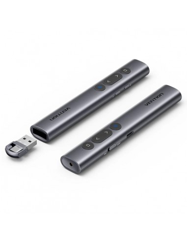 Vention Presentador Inalambrico - Puntero Laser Verde - Bluetooth - Bateria 200mAh - Transmision 4GHz - Alcance hasta 50m -