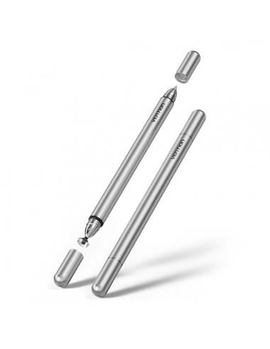 Vention Lapiz Digital 2 en 1 para Tablet y Smartphone - Magnetico - Aluminio - Doble Punta Reemplazable - 8.9x146.5mm - Color