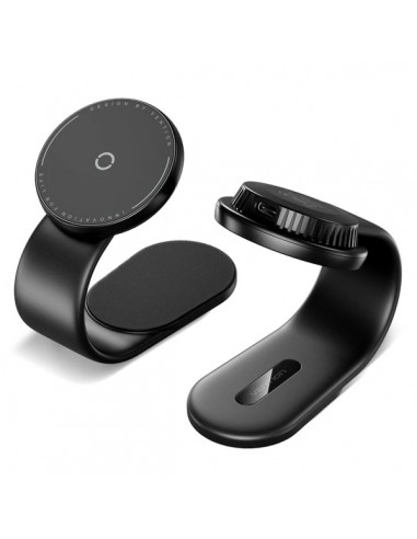 Vention Soporte Cargador Magnetico para Smartphone - 15W - USB-C - Adhesivo 3M y Velcro - Plegable - Color Negro