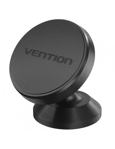 Vention Soporte Magnetico de Smartphone para Coche - Montura en Salpicadero - Aleacion de Aluminio - Silicona - Color Negro