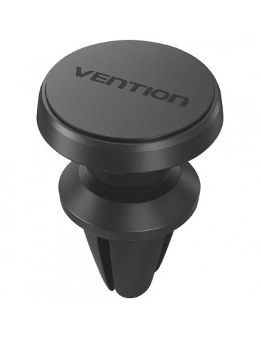 Vention Soporte Magnetico de Smartphone para Coche - Fijacion con Pinza - Aleacion de Aluminio - Silicona - Color Negro