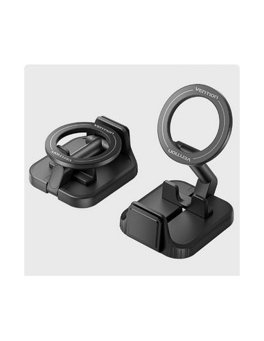 Vention Soporte Magnetico de Mesa para Smartphone - Plegable - Ideal para Viajes - Color Negro