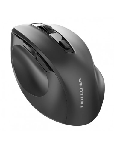 Vention Raton Ergonomico Inalambrico para Diestros - 6 Botones - 4000dpi - Transmisor 2.4GHz - Alcance 10m - Alimentacion a
