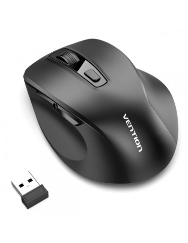 Vention Raton Ergonomico Inalambrico para Diestros - 6 Botones - 4000dpi - Bluetooth - Alcance 10m - Alimentacion a Pilas -