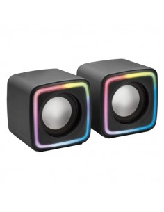 Mars Gaming MC-CUBE Minitorre Micro-ATX Mini-ITX - Vidrio Templado Continuo Frontal y Lateral - Ventilador ARGB de 120mm -
