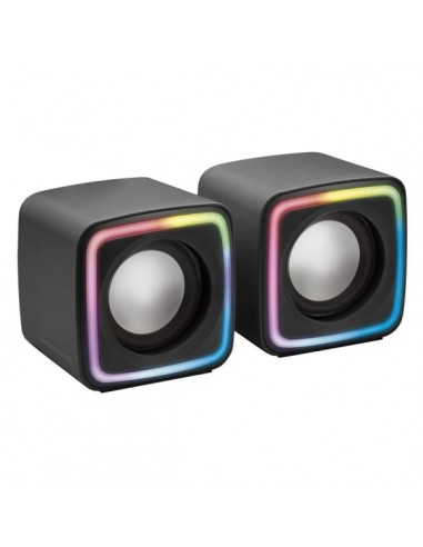 Mars Gaming MC-CUBE Minitorre Micro-ATX Mini-ITX - Vidrio Templado Continuo Frontal y Lateral - Ventilador ARGB de 120mm -