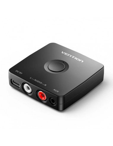 Vention Adaptador de Audio Inalambrico - Carcasa en ABS - Bluetooth 5.1 - 2xRCA - Jack 3.5mm - Alcance 10m - Cable de Carga