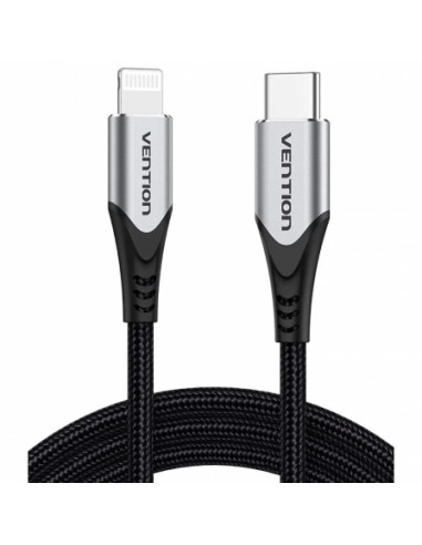 Vention Cable Lightning a USB-C - Potencia hasta 27W - Longitud 1.5m - Transferencias hasta 480Mbps - Proteccion Multicapa -
