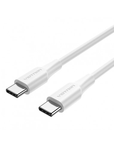 Vention Cable USB-C - Potencia hasta 60W - Longitud 0.5m - Carcasa de PVC - Velocidad hasta 480Mbps - Color Blanco