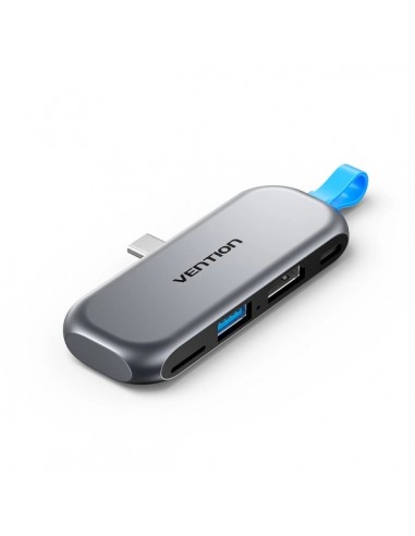 Vention Estacion de Docking - Acoplamiento sin Cables con USB-C Macho - Power Delivery 100W - HDMI 4K - USB-C - USB-A -