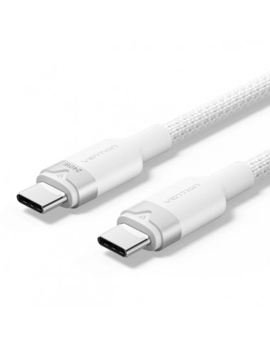 Vention Cable USB-C - Potencia hasta 240W - Longitud 2m - Recubrimiento de Nailon Trenzado - Velocidad hasta 480Mbps - Color