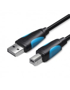 Vention Cable de Impresora - Longitud 10m - USB-A - USB-B - Transferencia hasta 480Mbps - PVC - Recubrimiento de Aluminio -