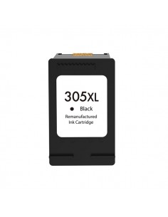 HP 305XL Negro Cartucho de Tinta Remanufacturado - Muestra Nivel de Tinta - Reemplaza 3YM62AE 3YM61AE