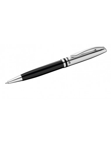 Pelikan Jazz Classic Boligrafo Retractil - Trazo de 1mm - Mecanismo de Giro - Capuchon y Clip Cromados - Recambio 337M Negro