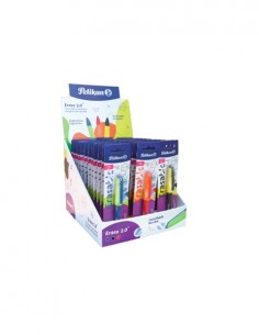 Pelikan Erase2.0 Expositor con 96 Boligrafos Borrables - 60 Blisters de Boligrafos - 36 Blisters con 2 Recambios - Colores