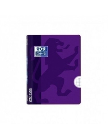 Oxford Libreta Grapada - Formato A5-- 48 Hojas de 90g - Cuadricula 4x4mm con Margen - Tapa de Plastico - Anti Traspaso de