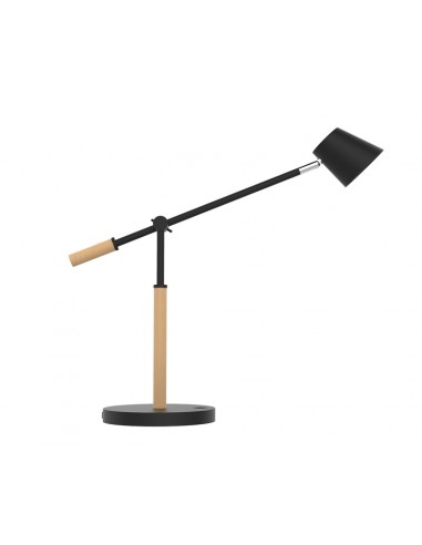 Unilux Vicky Lampara LED de Escritorio - 3 Niveles de Intensidad - Puerto USB - Interruptor Tactil - Madera de Haya - Color