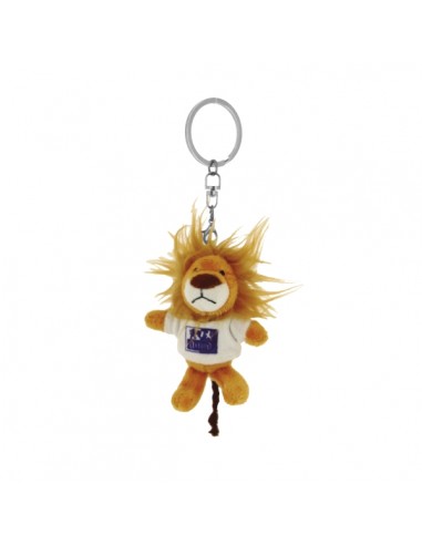 Oxford Lion Llavero con Forma de Peluche Leon - Perfecto para Regalar o Coleccionar - Color Blanco