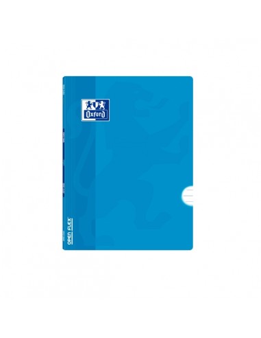 Oxford Libreta Grapada - Formato A5-- 48 Hojas - Rayado Horizontal 1 Linea con Margen - Tapa de Plastico - Anti Traspaso de