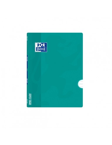 Oxford Libreta Grapada - Formato A5-- 48 Hojas - Rayado Horizontal 1 Linea con Margen - Tapa de Plastico - Anti Traspaso de