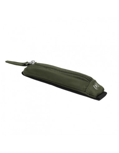 Oxford Executive Estuche Compacto - Goma Elastica para Cuadernos - Cremallera - Nailon Reciclado - 21x4.5x3.5cm - Color Caqui