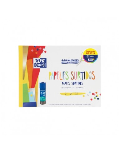 Oxford Bloc de Manualidades - Barra de Pegamento de 20g - 42 Hojas Surtidas