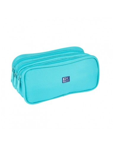 Oxford Kangoo Kids Estuche de 3 Compartimentos con Cremallera - Goma Elastica para Cuadernos - Poliester - Cremallera -
