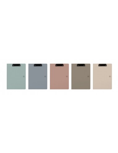 Oxford Forest Carpeta Sujetapapeles con Tapa - Formato A4-- Pinza Metalica - Polyfoam - Plastico Reciclado - Bolsillo
