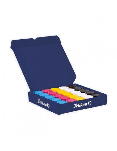 Pelikan Pack de 25 Temperas - 40ml - Consistencia Cremosa - Acabado Opaco y Aterciopelado - 5 Colores Surtidos
