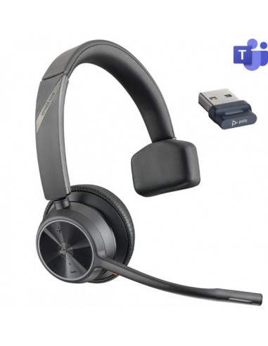 HP Poly Voyager 4310 Auricular Monoaural con Microfono - Bluetooth 5.2 - Dongle USB-A - Color Negro