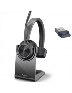 HP Poly Voyager 4310 Auricular Monoaural con Microfono con Base de Carga - Bluetooth 5.2 - Dongle USB-A - Color Negro