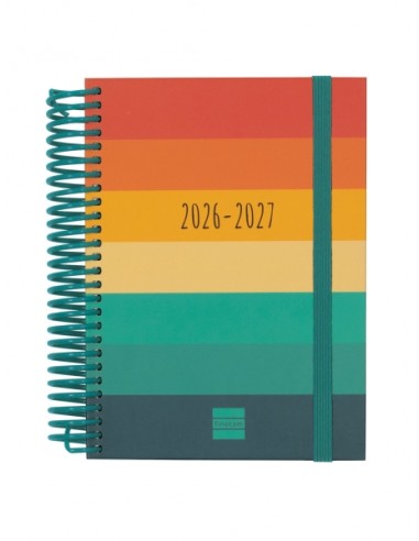 Finocam Diva Agenda Escolar 26 27 - 1 Dia por Pagina - Formato 8Â-- 120x164mm - Tapas de Carton Forrado - Papel de 80g m2