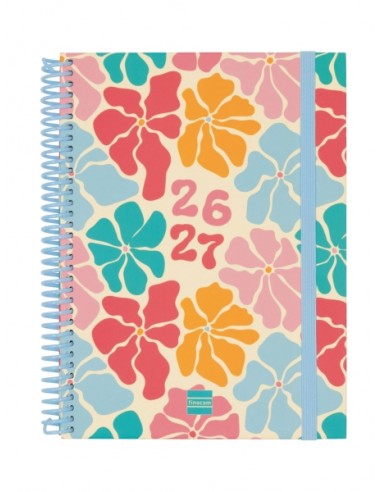 Finocam Diva Agenda Escolar 26 27 - Semana Vista Horizontal - Formato 4Â-- 155x212mm - Tapas de Carton Forrado - Papel de