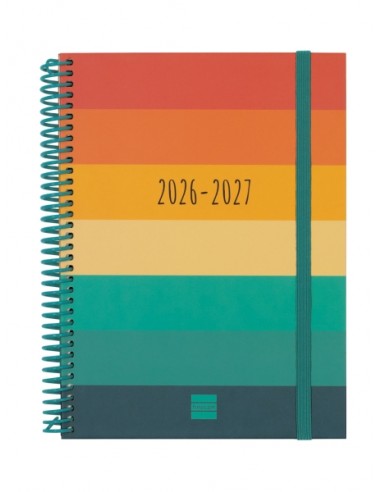 Finocam Diva Agenda Escolar 26 27 - Semana Vista Horizontal - Formato 4Â-- 155x212mm - Tapas de Carton Forrado - Papel de