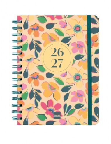 Finocam Cosmo Cart Agenda Escolar 26 27 en Catalan - Semana Vista Horizontal - Formato 4Â-- 155x212mm - Tapas de Carton