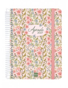 Finocam Cloe Agenda de Espiral - 16 Meses - Semana Vista Horizontal - Formato E10 - 155x212mm - Tapa Dura - Papel de 100g m2