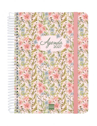 Finocam Cloe Agenda de Espiral - 16 Meses - Semana Vista Horizontal - Formato E10 - 155x212mm - Tapa Dura - Papel de 100g m2