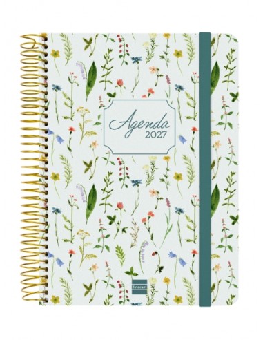 Finocam Cloe Agenda de Espiral - 16 Meses - Semana Vista Horizontal - Formato E10 - 155x212mm - Tapa Dura - Papel de 100g m2