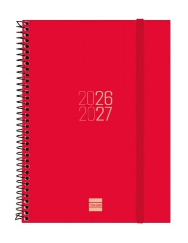 Finocam Espir Agenda Escolar 26 27 - Semana Vista Horizontal - Formato E10 - 155x212mm - Tapas de Polipropileno - Papel de