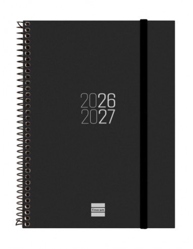 Finocam Espir Agenda Escolar 26 27 - Semana Vista Horizontal - Formato E10 - 155x212mm - Tapas de Polipropileno - Papel de