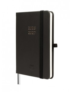 Finocam Minimal Agenda de Tapa Dura Internacional - 18 Meses - Semana Vista Horizontal - Formato M3 - 100x150mm - Papel Crema