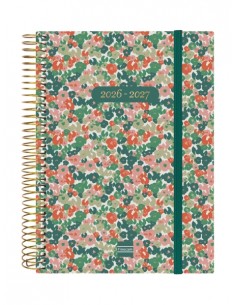Finocam Espiral Agenda Internacional - 18 Meses - 2 Dias por Pagina - Formato E10 - 155x212mm - Tapas de Polipropileno -
