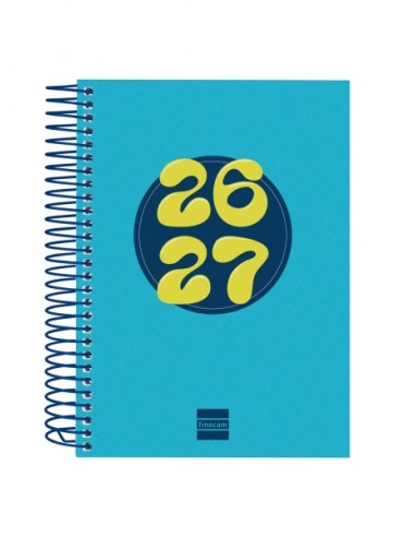 Finocam Cool Agenda Escolar 26 27 - 1 Dia por Pagina - Formato 8Â-- 120x164mm - Tapas de Carton Forrado - Papel de 80g m2