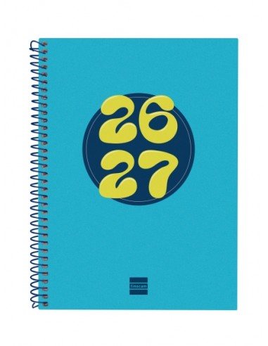 Finocam Cool Agenda Escolar 26 27 - Semana Vista Horizontal - Formato 4Â-- 155x212mm - Tapas de Carton Forrado - Papel de