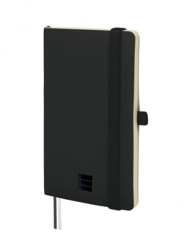 Finocam Nexo Cuaderno de Tapa Blanda - 72 Hojas - 90x150mm - Papel Crema de 80g m2 - Bolsillo Interior - Cierre con Goma -