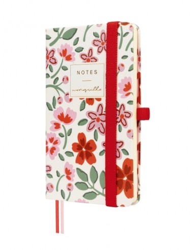 Finocam Moniquilla Cuaderno de Tapa Dura - 72 Hojas - 90x150mm - Papel Crema de 80g m2 - Liso - Bolsillo Interior - Cierre
